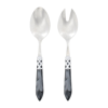 Vietri Aladdin Brilliant Salad Server Set In Grey