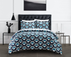 Chic Home Design Taner 7 Piece Duvet Cover Set Contemporary Geometric Hexagon Pattern Print Design B In Blue