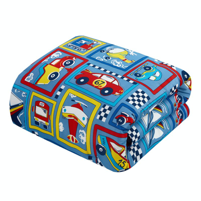 Chic Home Design Race Car 5 Piece Comforter Set "high Speed" Cars Planes Boats Theme Youth Design Be In Blue