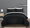 Chic Home Design Jas 7 Piece Comforter Set Embossed Embroidered Quilted Geometric Vine Pattern Bed I In Black