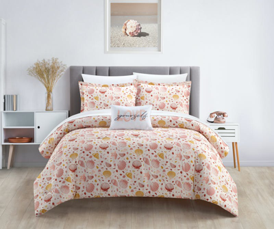Chic Home Design Jezebel 8 Piece Comforter Set Contemporary Large Scale Floral Print Design Bed In A In Pink