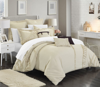 Chic Home Design Lunar 12 Piece Faux Linen Queen Bed In A Bag Comforter Set In Brown