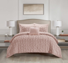 Chic Home Design Mercer 8 Piece Comforter Set Pinch Pleat Box Design Bed In A Bag Bedding In Pink
