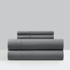 Chic Home Design Ashlan 4 Piece Sheet Set Super Soft Solid Color With Piping Flange Edge Design In Grey