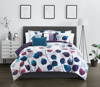 Chic Home Design Alecto 5 Piece Reversible Comforter Set Contemporary Watercolour Floral Theme Desig In White
