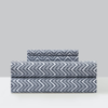 Chic Home Design Alanah 4 Piece Sheet Set Super Soft Contemporary Striped Chevron Pattern Design In Blue