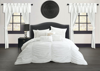 Chic Home Design Hallstatt 20 Piece Comforter Set Ruffled Ruched Designer Bed In A Bag Bedding In White