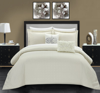 Chic Home Design Ellie 5 Piece Comforter Set Casual Country Chic Pleated Bedding In White