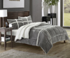 Chic Home Design Chiron 7 Piece Comforter Set Ultra Plush Micro Mink Sherpa Lined Bed In A Bag – She In Gray