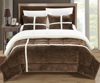 Chic Home Design Chiron 2 Piece Comforter Set Ultra Plush Micro Mink Sherpa Lined Bedding In Brown