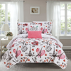 Chic Home Design Matisse 5 Piece Reversible Quilt Set "paris Is Love" Inspired Printed Design Coverlet Bedding In Pink