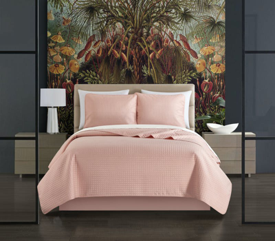 Chic Home Design Nika 2 Piece Quilt Set Box Stitched Design Bedding In Pink
