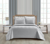 Chic Home Design Ridge 3 Piece Quilt Set Contemporary Y-shaped Geometric Pattern Bedding In Grey