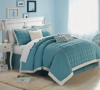Chic Home Design Reynold Aqua Queen 12-piece Bed In A Bag Comforter Set In Blue