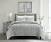 Chic Home Design Fargo 3 Piece Comforter Set Microplush Channel Quilted Solid Micromink Backing Bedd In Grey