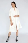 Chic Home Design Roux Wrap Snuggle Robe Cozy Super Soft Ultra Plush Flannel Fleece Wearable Blanket In White