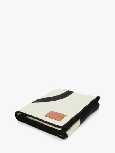 Jw Anderson Anchor Logo Blanket In White