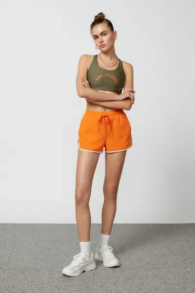 The Upside Triumph Opal Recycled-blend Running Shorts In Orange