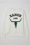 LC23 RANCH CREW NECK SWEATSHIRT IN CREAM, MEN'S AT URBAN OUTFITTERS
