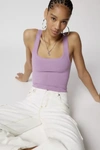 Urban Outfitters Uo Sweet Thing Ribbed Tank Top In Mauve