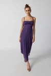 Urban Outfitters Uo Nikita Lace Hanky Hem Midi Dress In Dark Purple