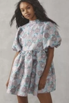 SISTER JANE DREAM ICELAND FLORAL MINI DRESS IN BLUE, WOMEN'S AT URBAN OUTFITTERS