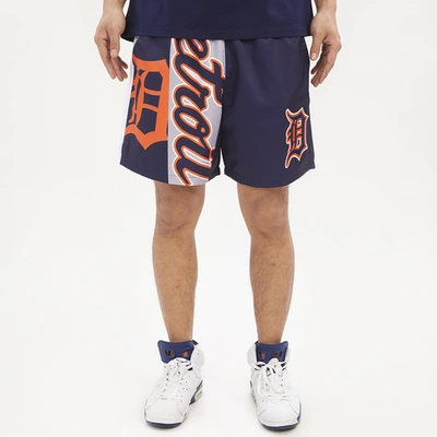 Pro Standard Mens  Tigers Mash Woven Shorts In Navy
