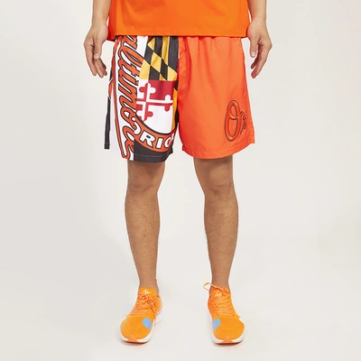 Pro Standard Mens  Orioles Mash Woven Shorts In Orange