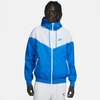 Nike Men's  Sportswear Windrunner Hooded Jacket In Photo Blue/photo Blue/white