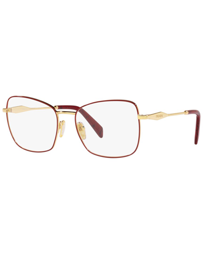 Prada Women's Pr-53zv-12f1o1 Fashion 54mm Red And In Etruscan / Gold