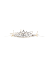 Monnalisa Crystal-embellished Crown Head Band In Grey
