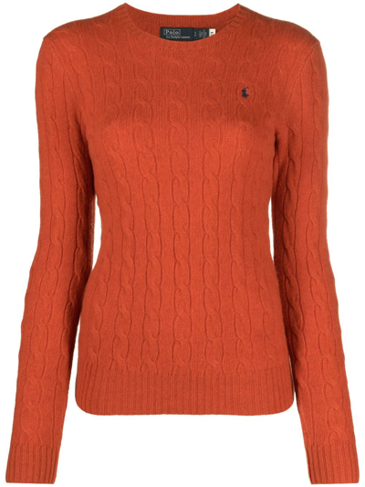 Polo Ralph Lauren Polo Pony Cable-knit Jumper In Red