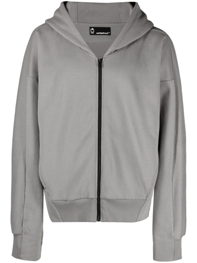 Styland Hooded Organic Cotton Jacket In Grey