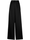 Fabiana Filippi Pleat-detail Palazzo Trousers In Black