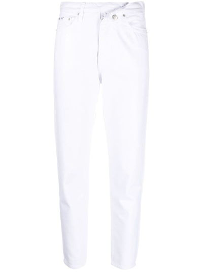 Calvin Klein Jeans Est.1978 Mid-rise Tapered-leg Jeans In White