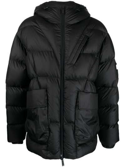 Dsquared2 Hooded Down Padded Coat In Black