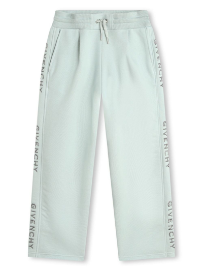 Givenchy Kids' Logo-print Drawstring Trousers In Green