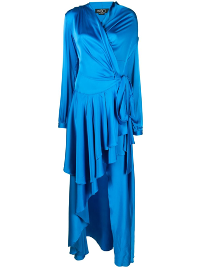 Patbo Draped Maxi Wrap Dress In Blue