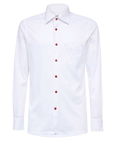 Kiton Washed Shirt In White