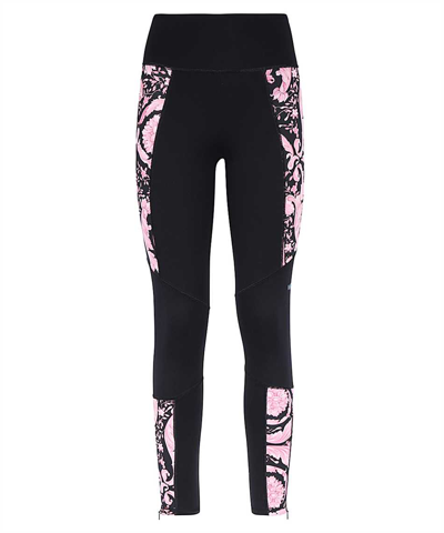 Versace Barocco High-rise Gym Leggings In Black