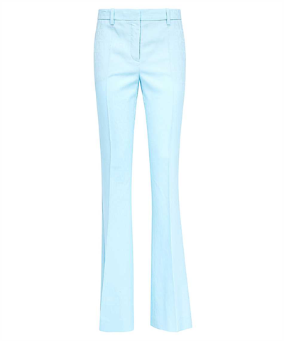 Versace Allover Jacquard Formal Trousers In Blue