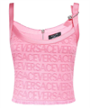 VERSACE VERSACE ALLOVER SAFETY PIN TOWEL TOP