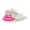 Balmain Unicorn Sneakers In Neoprene And Leather Color White And Pink In White