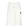 DOLCE & GABBANA JERSEY SWEAT SHORTS WITH LOGO PLAQUE