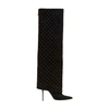 BALMAIN ARIEL SUEDE AND CRYSTAL BOOTS