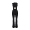 Balmain Embellished Crêpe Jumpsuit In Black