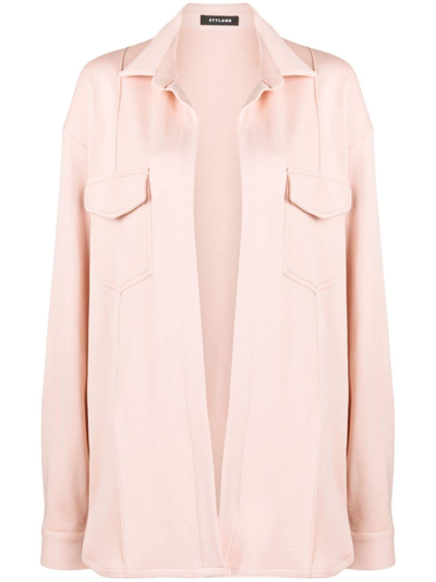 Styland Long-sleeve Cotton Shirt In Pink