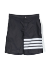 Thom Browne 4-bar Swim Shorts In Blue