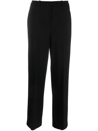 Pinko Mid-rise Straight-leg Trousers In Nero Limousine