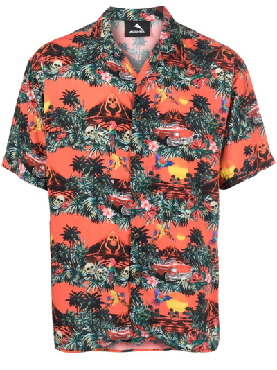 Mauna Kea Graphic-print Short-sleeve Shirt In Red